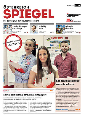 Die Ausgabe 79 des Österreich Spiegel mit dem Titel "Österreichisches Deutsch".