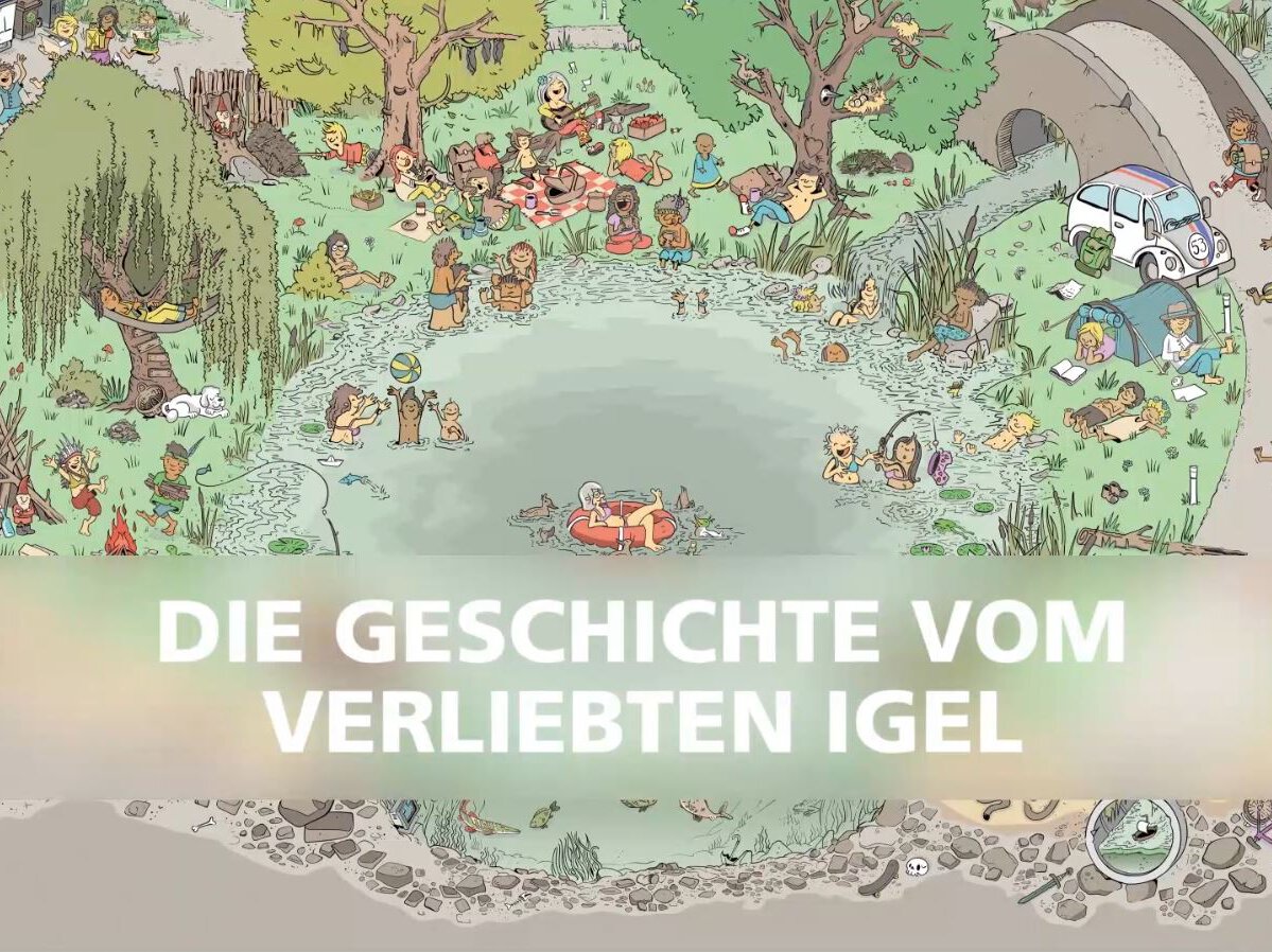 Coverbild zum Lernvideo „Die Geschichte vom verliebten Igel”.