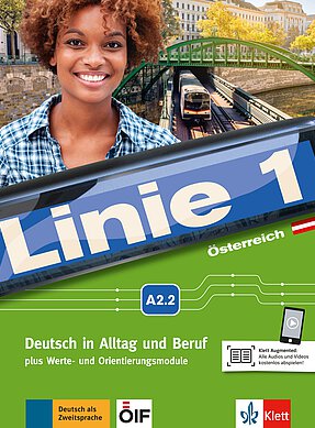 Coverbild des Kursbuches Linie 1 Österreich A2.2.