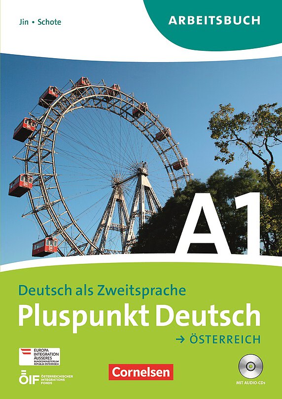 Coverbild des Arbeitsbuches Pluspunkt Deutsch für die Niveaustufe A1.