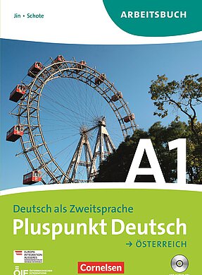 Coverbild des Arbeitsbuches Pluspunkt Deutsch für die Niveaustufe A1.
