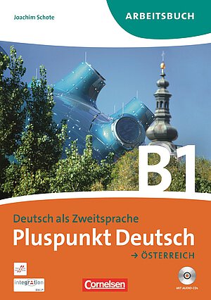 Coverbild des Arbeitsbuches Pluspunkt Deutsch für die Niveaustufe B1.