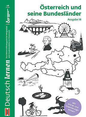 Coverbild der Ausgabe 18 des Unterrichtsmagazins Deutsch lernen mit dem Titel „Österreich und seine Bundesländer“.