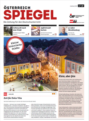 Die Ausgabe 87 des Österreich Spiegel mit dem Titel "Kleine historische Städte".