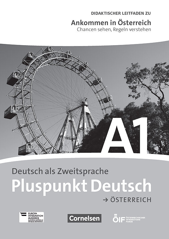 Coverbild des Leitfaden zu Wertevermittlung für das  Kursbuch Pluspunkt Deutsch für die Niveaustufe A1.