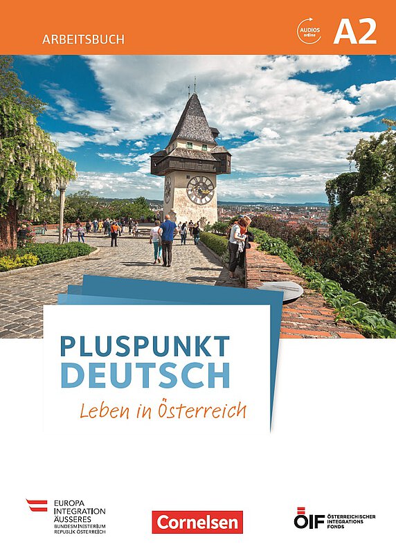 Coverbild des Arbeitsbuches Pluspunkt Deutsch für die Niveaustufe A2.