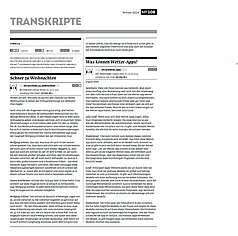 Cover Transkripte Ausgabe 108