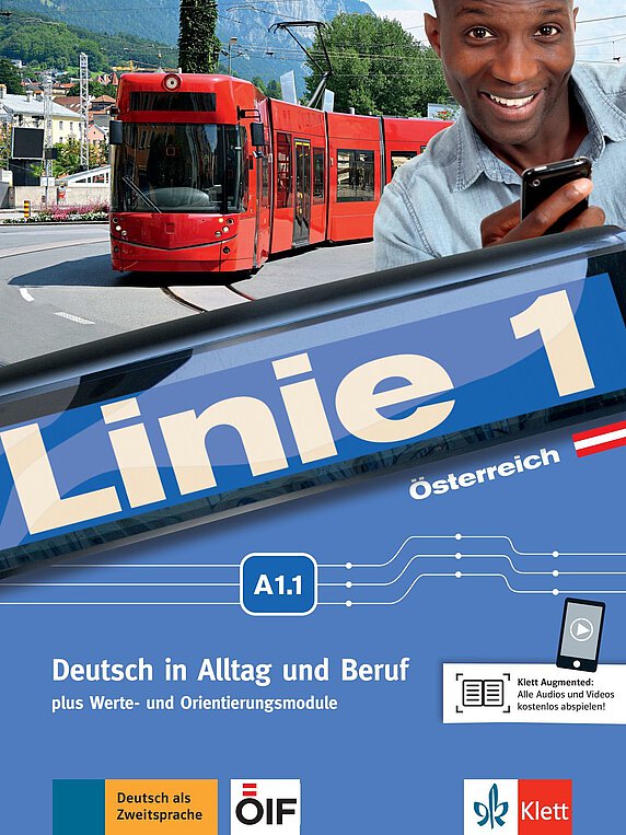 Coverbild des Kursbuches Linie 1 Österreich A1.1.