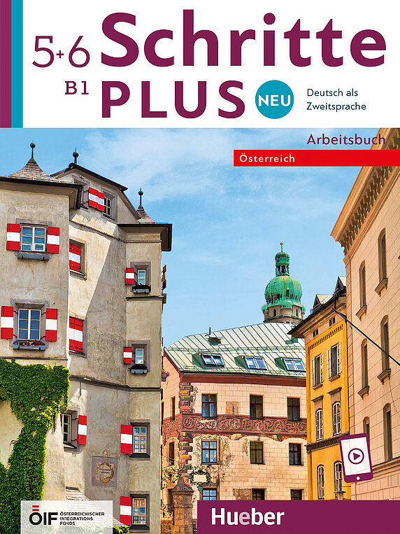Coverbild des Arbeitsbuches Schritte Plus neu 5 und 6 für die Niveaustufe B1.