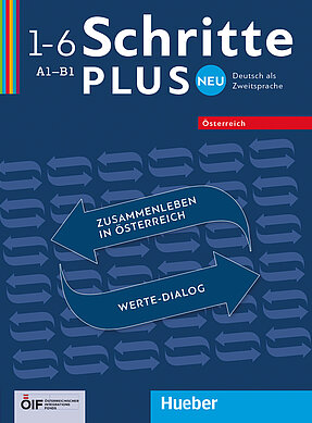 Coverbild der Kopiervorlagen Schritte Plus neu Zusammenleben in Österreich für die Niveaustufen A1 bis B1.