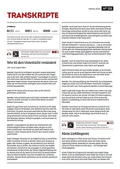 Coverbild Transkriptionen zu allen Hörbeiträgen der 115. Ausgabe des Österreich Spiegel.