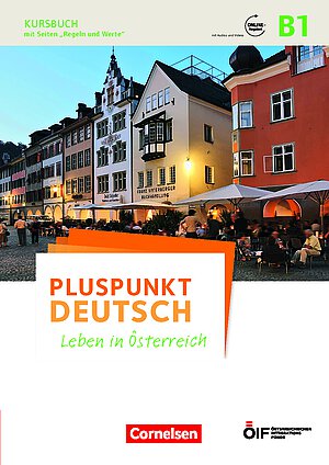 Coverbild des Kursbuches Pluspunkt Deutsch für die Niveaustufe B1.