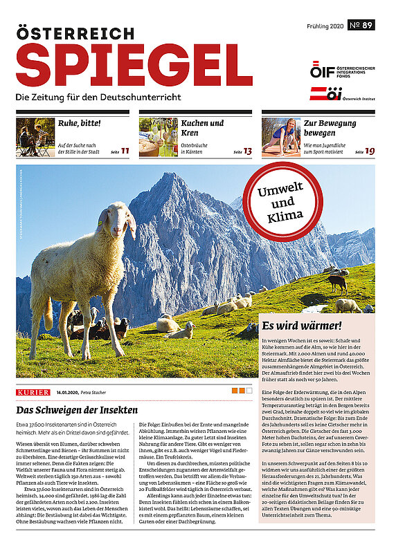 Die Ausgabe 89 des Österreich Spiegel mit dem Titel "Umwelt und Klima".