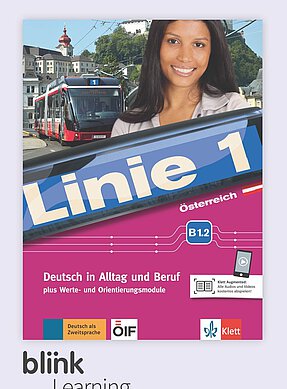 Coverbild des Kursbuches Linie 1 Österreich B1.2.