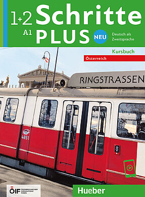 Coverbild des Kursbuches Schritte Plus neu 1+2 für die Niveaustufe A1.