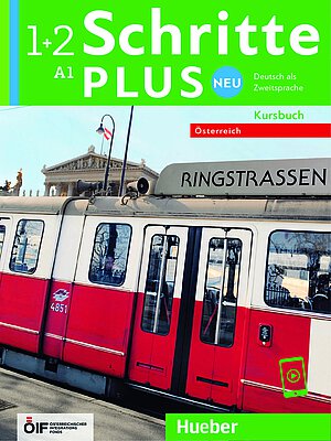 Coverbild des Kursbuches Schritte Plus neu 1+2 für die Niveaustufe A1.