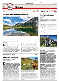 Coverbild zum Schwerpunktthema der 102. Ausgabe des Österreich Spiegel. 