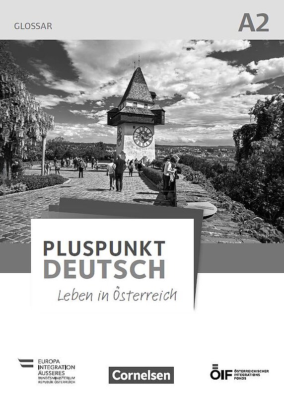 Coverbild des Glossars zum Kursbuch Pluspunkt Deutsch für die Niveaustufe A2.