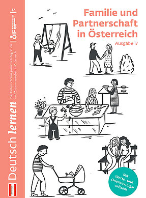 Coverbild der Ausgabe 17 des Unterrichtsmagazins Deutsch lernen mit dem Titel „Familie und Partnerschaft“.