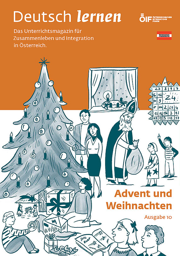 Coverbild der Ausgabe 10 des Unterrichtsmagazins Deutsch lernen mit dem Titel „Advent und Weihnachten“.