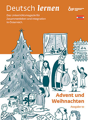 Coverbild der Ausgabe 10 des Unterrichtsmagazins Deutsch lernen mit dem Titel „Advent und Weihnachten“.