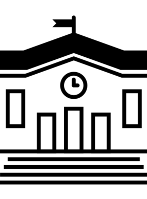 Ein Icon mit einem Amtsgebäude. (c) by Andrea Caldarelli from the Noun Project