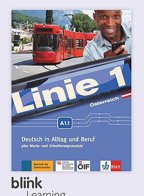 Coverbild des Kursbuches Linie 1 Österreich A1.1.