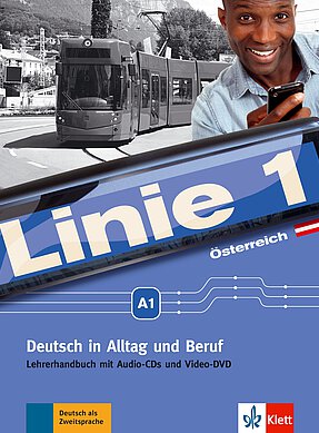 Coverbild des Lehrehandbuches Linie 1 Österreich A1.