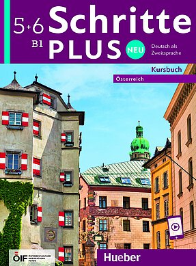 Coverbild des Kursbuches Schritte Plus neu 5+6 für die Niveaustufe B1.