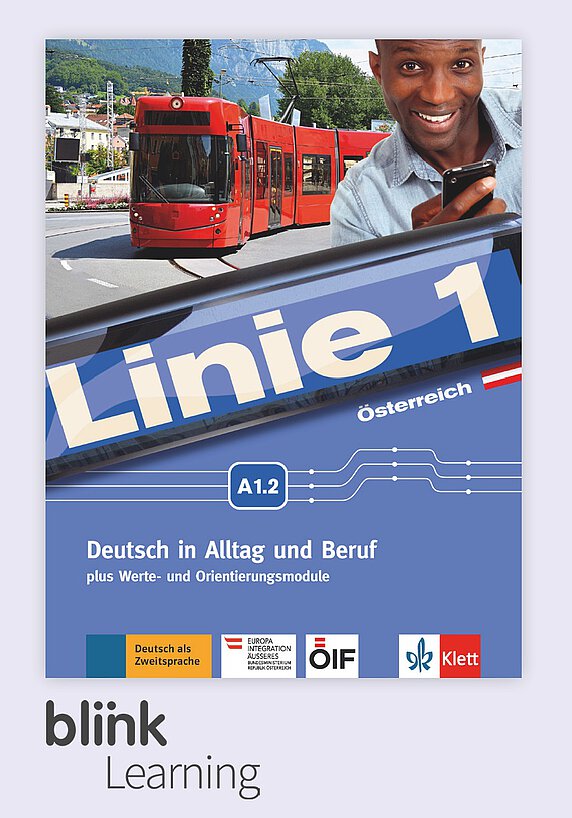 Coverbild des Kursbuches Linie 1 Österreich A1.2.