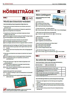 Coverbild der Beilage Hörbeiträge 115 des Unterrichtsmagazins Österreich Spiegel