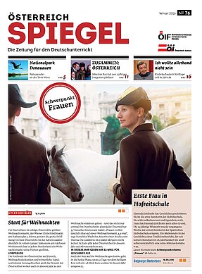 Die Ausgabe 76 des Österreich Spiegel mit dem Titel "Schwerpunkt Frauen".