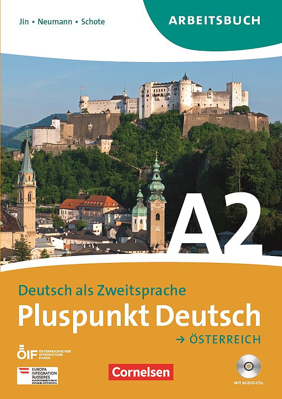 Coverbild des Arbeitsbuches Pluspunkt Deutsch für die Niveaustufe A2.